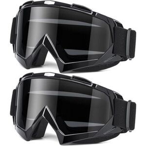 Adult Dirt Bike Goggles, 2-Pack ATV Motorcycle Goggles for Men & Women NEW